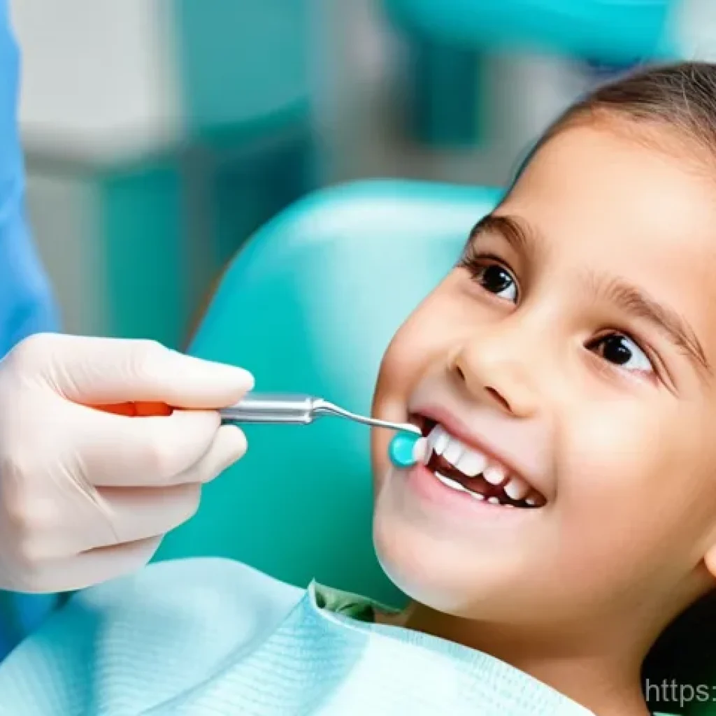 치아 홈 메우기 효과와 비용 - **Image Prompt 1: Gentle Dental Care for a Child**
A brightly lit, modern dental clinic setting....